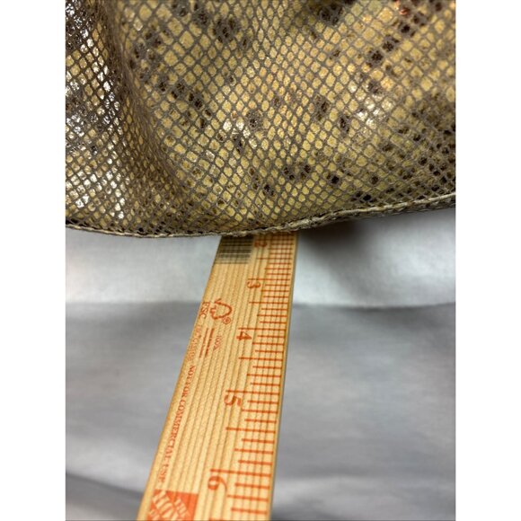 Michael Kors Large Python Embossed Leather Hobo Bag With Chain Strap - Picture 11 of 16
